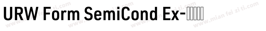 URW Form SemiCond Ex字体转换
